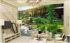 Tapeten 3D-Tapete Benutzerdefinierte PO Chinesischer Garten Park Landschaft Hintergrund Wohnzimmer Home Decor Wandbilder Papier für Wände 3 D