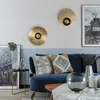 Nowoczesne Złoto Czarne Led Art Lampa Ściana Sconce Pojedyncze Ściany Światła Korytarz Salon Sypialnia Bedside Loft Home Decor Gold Aplikacja Ze Stali Nierdzewnej Okrągłe oprawy żelaza