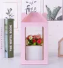 Bloemboeket Verpakkingsdozen Bloemen Gift Wrap High-end Transparent PVC-venster Hand-Carry Kraft Paper Doos
