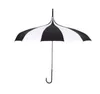 50pcs 흑백 디자인 공주 로얄 선 우산 레이디 파고 다 긴 손잡이 우산 크리스마스 선물 SN3352