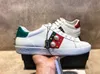 Hoge kwaliteit heren casual schoenen wit groen rood streep Italië bije vrouwen sneaker trainers 36-44