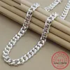 Chains 925 Silver 10MM 20/22/24 Inch Cuban Chain Necklace Colar De Prata For Women Men Fine Jewelry Party Birthday Gifts
