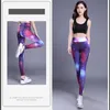 Damskie Starry Sky Drukowanie Spodnie Yoga Spodnie Moda Trend Elastyczność Sporty Bieganie Legging Wiosna Kobieta Fitness Casual Skinny Splud