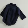 MILANCEL, nueva ropa para niños, caballero, 100 días, mono con cuello vuelto, mono para bebé 210309