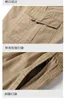Mäns Drawstring Casual Summer Loose Trousers Bomullbyxor med elastisk midjeband Fit Comfort Compo Straight Lightweight Solid H1223