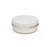 Caselle di immagazzinaggio Bidoni in alluminio Lattine rotonde con coperchio, 2 oz Tins Metal Tins Food Cancellette Contenitori a vite per artigianato, stoccaggio, fai da te (argento) XB