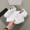 Lyxdesigner Kvinnor Män Fritidsskor Italien Triple s läder Canvas Plattform Trainers Svart Vit Platta snören Sneakers Toppkvalitet med box storlek 35-45