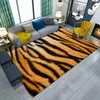 Tapetes Criativos 3D Leopardo/Vaca/Tigre Impresso Super Macio Antiderrapante Quarto Sala de Estar Área Tapete Decoração de Casa Mat Fur
