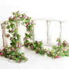 Artificial Flower Silk Rose Rattan Foliage String Vine For Wedding Garland Hanging Home Garden Decoration Supplies 100PCS