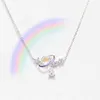 Aurora Water Drop Star Moon Necklace Cute Girl Clavicle Chain Heart Sweet Student Necklace G1206