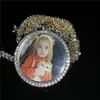 Medaillon Custom Po Memory Foto Hanger Ketting Met Tennis Chain Sieraden Gepersonaliseerde Zirconia Kettingen Charm Gift279G