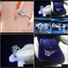 Trauringe Schmuck Simation Moissanit Mosaik Vergoldet 1 Karat Damen Fly-Inlaid Diamant Ring Drop Lieferung 2021 Wrzht