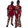 Été Nouvelle vente chaude correspondant à couple Vêtements de contraste décontracté couleurs couple tenues de couple africain vêtements pour les amoureux wyq10