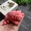 Big Bulldog Cake Mold Pudding Chocolate Soap Making Silicone Molds DIY 3D Dog Soap Mold 210225