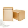 6pcs 8*8*11cm Square Metal Packaging Storage Box Case Small Tin Jars Chocolate Candy Sealed Boxes Party Gift Box