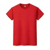 Mężczyźni i kobiety okrągła szyja Solidna kolor T-shirt Summer Bawełniany Downing Krótki rękaw Pół rękawów 3J0YI