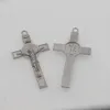 20Pcs Catholicism Benedict Medal Cross Charms Crucifix Pendant Handmade Antique Silver Gold Black Pendants Jewelry Findings Compon228x