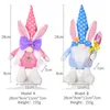 Feestartikelen Pasen Decorations Bunny Konijn Doll Gnome Faceless Pluche Bowknot Dolls Ornamenten Home Decor Kids Geschenken