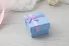 Boxes Packaging Display Jewelry 4 X 4 X 3cm Bow Gift Present Case Pendant Earring Ring Square Jewelry Box jllzuj