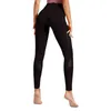 Gul träningstrumpbyxor Fashion Hollow Out Pink Leggings Black Casual Fitness Pants Yoga Jogging Sport Wear H1221