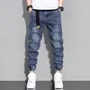 Men's Jeans Fashion Mens Loose Harem Pants Casual Plus Size 28-42 Hip Hop Sweatpants Male Street Style Denim Trousers