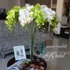 9 weiße künstliche phalaenopsis blume dekorative echte touch schmetterling orchidee blume latex orchideen für dekoration hochzeit