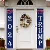 Trump 2024 Door Curtain Distici Banner Stati Uniti Sostenitori della campagna Attività Porte Bandiere dell'Unione