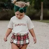Chifuna Zomer Shorts Mouw Tops Mode Brief Gedrukt Nieuwe Collectie Kids T-shirts voor Meisjes Kinderen Zomerkleding 210306