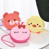 Decompression Toy Baby cartoon plush waist bag small animal messenger shoulder boy girl handbag Elephant frog cute purse