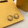 Pendientes de aro Diseñadores Joyería Pendientes clásicos para mujer para mujer Círculo grande de lujo Letra simple F Pendientes Aros de alta calidad 22883796