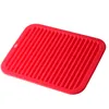 9 pouces * 11 pouces grand Rectangle marmite tapis résistance à la chaleur Silicone dessous de plat haute température pas de glissement tapis d'isolation chaude