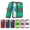 Capas de telefone anti-choque projetadas pela Amytor para iPhone 15 14 13 12 11 Pro Max XR XS Max 678p Capa protetora de armadura com suporte magnético de anel de montagem para carro