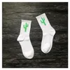Esportes, casuais três pares de palm verdes cactos anjo americano rua esportes homens e mulheres meias de umidade
