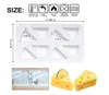 Molde de silicona 3D Forma de queso Moldes para hornear pasteles de 8 cavidades Triángulo DIY Molde de jabón para pudín de pastel de chocolate -40 a 400 grados Antiadherente Blanco