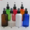 12 x 220 ml, nachfüllbar, groß, rot, blau, grün, weiß, orange, klar, bernsteinfarben, Sprühnebel, runde Flaschen, Kunststoff-Kosmetik-Zerstäuberbehälter, hohe Qualität