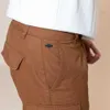 Été Cargo Shorts Hommes Mode Enzyme Lavé Casual Multi-Poches Plus La Taille 100% Coton SJ130358 210629