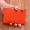 Erkekler Kadınlar Deri Mini Cüzdan Katı Renk Basitçe Sikke Anahtar Cep Cüzdan Deri Kart Para Depolama Çanta Dayanıklı Unisex Cüzdan