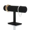 New Fashion Stands One Layer Velvet Jewelry Display T-Bar Rack Jewelry Stand For Bracelets Watch 3 Colors 251 R2