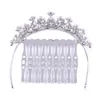 Hårklipp Barrettes Tirim Luxury Small Princess Crown Crystal Tiaras Party Favors For Women Girls Toddler Combs Clip Accessories Cubic Zi