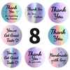 Etiquetas adhesivas de agradecimiento, sellos, gracias por apoyar a mi pequeña empresa, rollo de pegatinas redondas Kraft, etiquetas negras rosadas para tienda 643169426368