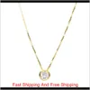 2018 Senaste Single Stone Necklace Fine Delicate Box Chain 925 Sterling Silver Bezel 5mm Sparking Cubic Zirconia Simple Jewelry Gluis Ntscl