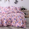 Classic Bedding Set 5 Storlek Grå Blå Grid Summer Home Linne 4PC / Set Duvet Cover Flat Sheet Pastoral Sova Cover AB Side 2021 C0223