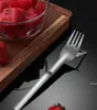 NEWVegetable Tools Multifunction 2 In 1 Stainless Steel Fruit Fork Watermelon Slicer Cutter Tableware Kitchen Gadgets CCA7293