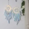 Dream Catcher z światłami Handmade Wall Wiszące Dekoracje Ozdoby Craft Dla Dziewczyn Sypialnia Samochód Home Kolorowe Pióro DreamCatchers Prezent