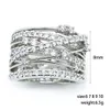 Silver Color Rose Gold Band Rings for Women Wedding Engagement Fashion Jewelry 2019 New X07155784335