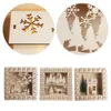 Christmas Tree Wooden Advent Calendar Countdown Decoration 24 Drawers LED Light 11UA 201017