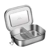 Lunch Container Stainless Steel Bento Food G.a HOMEFAVOR Snack Storage Box For Kid Men 220217