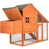 US Stock Topmax Pet Rabbit Hutch Home Decor Drewniany Dom Kurczaka Coop dla małych zwierząt (promocja czarnego piątku, Cena trwa UN312B