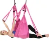 Hamac de yoga aérien anti-gravité 6 poignées balançoire de yoga volante équipement de dispositif d'inversion de ceinture suspendue pour les exercices de mise en forme du corps Q0219