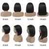 Body Wave Short Bob Front Wigs Brasilian non REAL HUMAN CHIEDE 4X4 CHIUSA PERSCURA WIG Natural Color Guless per donne nere5993871